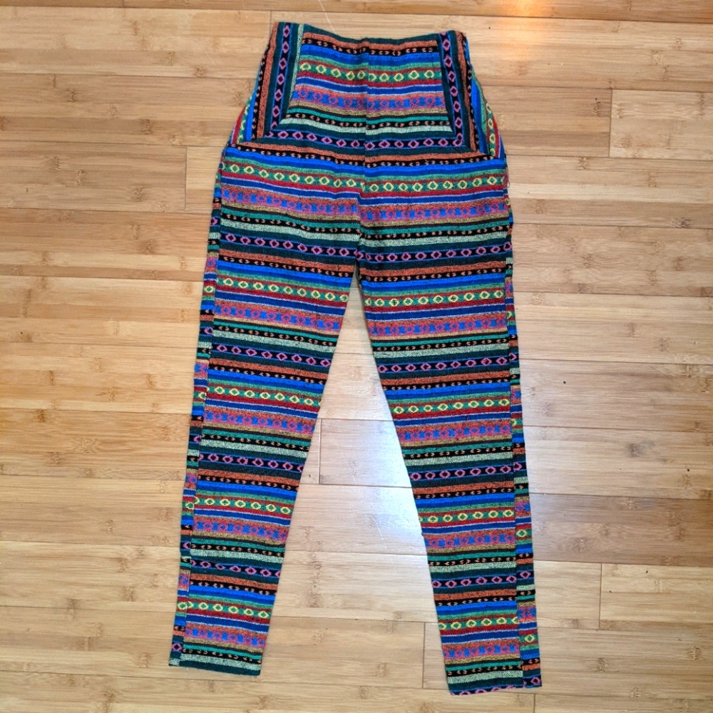 Rainbow Woven Skinny Pants